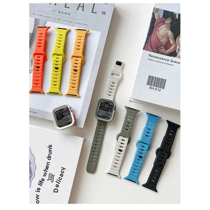 ⌚ Case + Strap Silicone Protective Cover 🔥 For Apple Watch Ultra 2/Ultra/Series 10–2 | Shockproof & Comfortable ⏳
