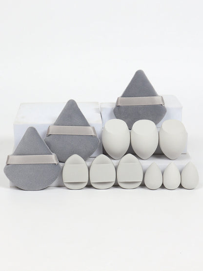 💋 12-Piece All-Purpose Makeup Sponge Set 🔥 Loose Powder Puffs + Air Cushion Puffs + Beauty Eggs ⏳ Professional Blend Kit