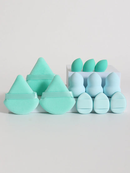 💋 12-Piece All-Purpose Makeup Sponge Set 🔥 Loose Powder Puffs + Air Cushion Puffs + Beauty Eggs ⏳ Professional Blend Kit