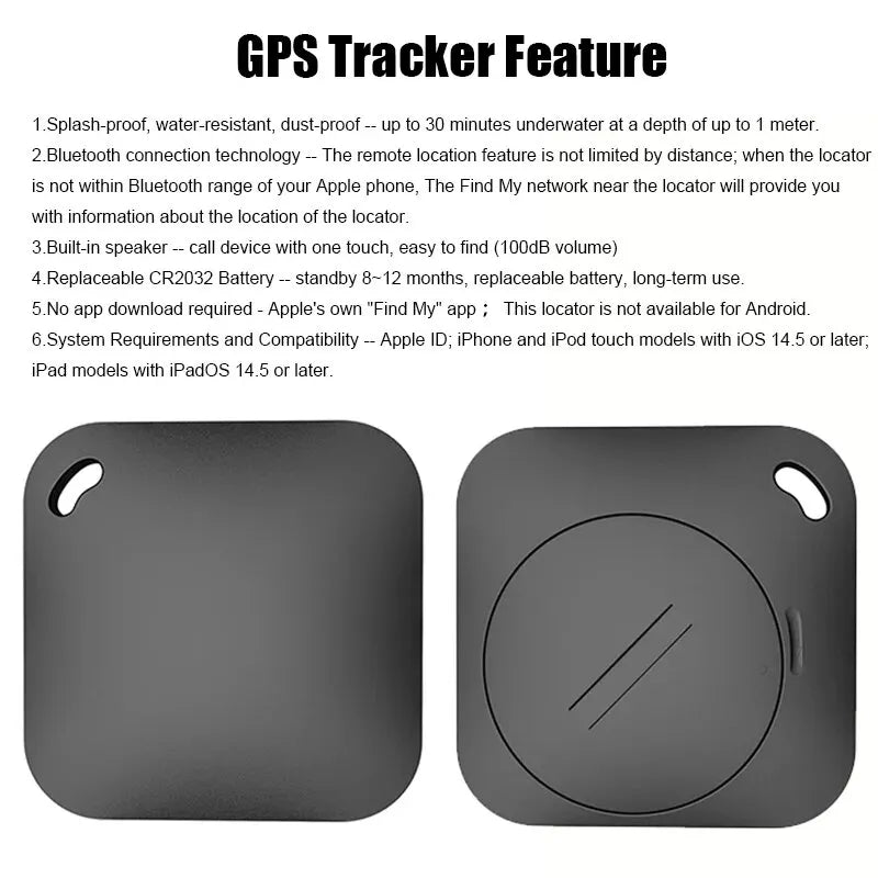 📍 Smart Bluetooth GPS Tracker 🔥 Works with Apple Find My App | MFI Certified Anti-Lost Locator for Keys, Pets & Kids ⏳