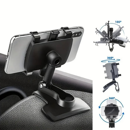 🚗 Universal Car Phone Holder 🔥 180° Rotating Dashboard Mount for iPhone, Samsung & GPS Devices ⏳