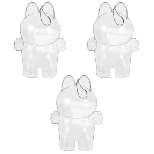 2025 LABUBU Clear Macaron Case Dust Case Popmart Bubble Mart Doll Accessories Elf Doll Cover Storage Box Christmas New Year Gift