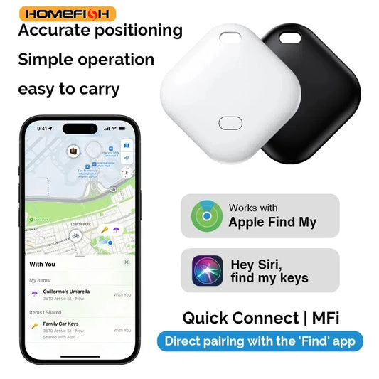 📍 Smart Bluetooth GPS Tracker 🔥 Works with Apple Find My App | MFI Certified Anti-Lost Locator for Keys, Pets & Kids ⏳
