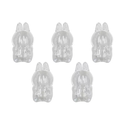 2025 LABUBU Clear Macaron Case Dust Case Popmart Bubble Mart Doll Accessories Elf Doll Cover Storage Box Christmas New Year Gift