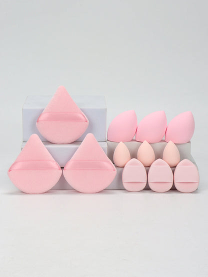 💋 12-Piece All-Purpose Makeup Sponge Set 🔥 Loose Powder Puffs + Air Cushion Puffs + Beauty Eggs ⏳ Professional Blend Kit
