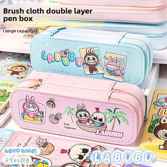 Large Capacity Student Storage Bag Stationery Daily Office Supplies Durable and Cute Gift Cartoon Pencil Bag