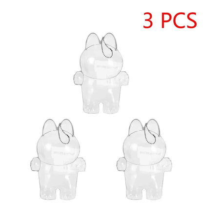 Clear Doll Display Box for Labubu - Dustproof Transparent Storage Case, DIY Collectible Accessories & Party Gift