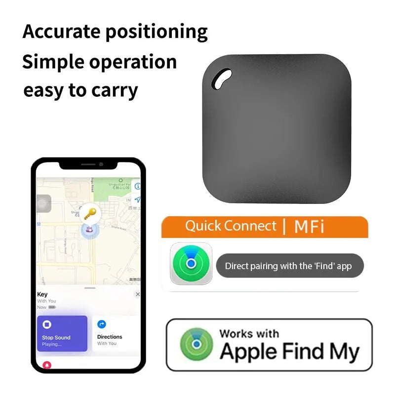 📍 Smart Bluetooth GPS Tracker 🔥 Works with Apple Find My App | MFI Certified Anti-Lost Locator for Keys, Pets & Kids ⏳