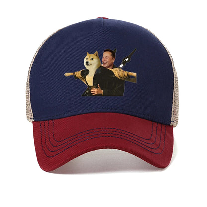Bitcoin Homme De Marque Baseball cap Fashion Funny Elon Reeve Musk doge cap Summer Mesh breathable trucker hat