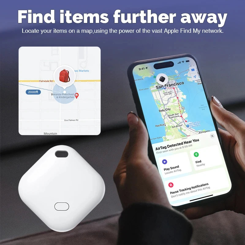 📍 Smart Bluetooth GPS Tracker 🔥 Works with Apple Find My App | MFI Certified Anti-Lost Locator for Keys, Pets & Kids ⏳