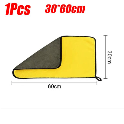1-5Pcs Microfiber Towel Car Microfiber Cloth Wash Towel Microfiber Cleaning Cloth Absorbent Car Wash Drying Towel Auto Detailing