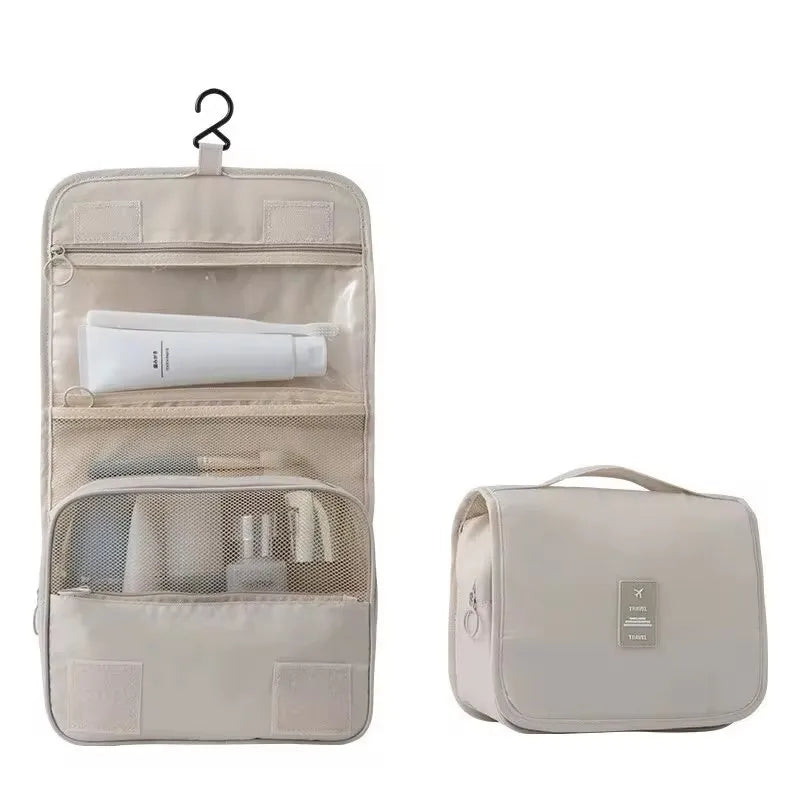 Cosmetics Storage Bag, Travel Multifunctional Makeup Bag Can Be Hung Wash Bag Large Capacity Dry Wet Separation Hand-Held Storag