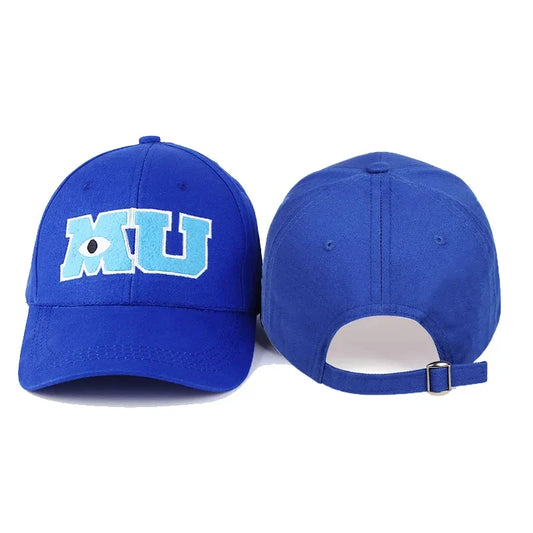 🧢 Comic Baseball Cap 🔥 MU Embroidery Big Eye Monster University Cotton Hat ⏳ Unisex Sun & Trucker Style