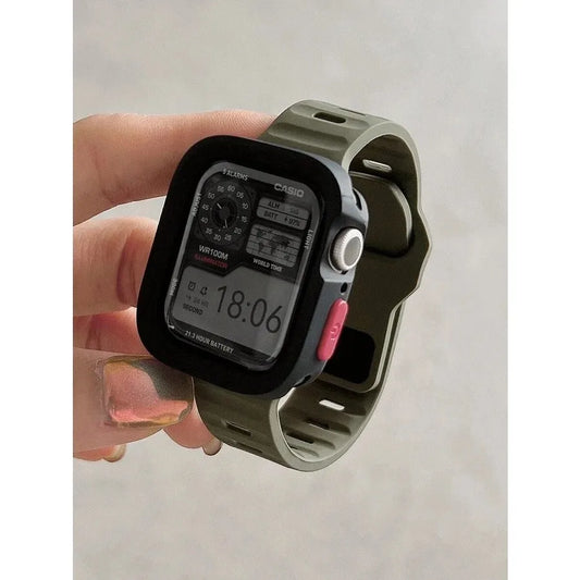⌚ Case + Strap Silicone Protective Cover 🔥 For Apple Watch Ultra 2/Ultra/Series 10–2 | Shockproof & Comfortable ⏳