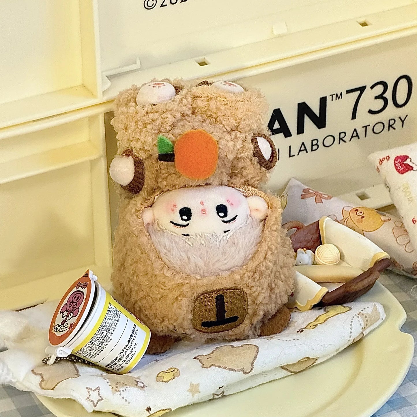 🔥 Limited Edition 17CM Labubu & Capybara Doll Clothes Set – 3PCS Kawaii Jumpsuit + Headwear + Mini Camera | Plush Cotton Outfit for Display & Dress-Up