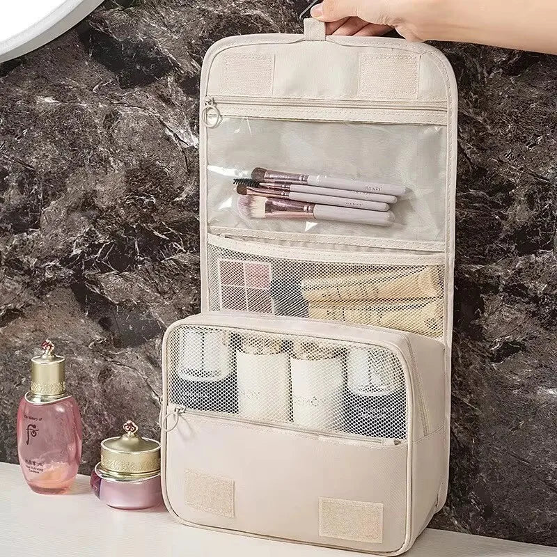 Cosmetics Storage Bag, Travel Multifunctional Makeup Bag Can Be Hung Wash Bag Large Capacity Dry Wet Separation Hand-Held Storag