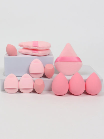 💋 12-Piece All-Purpose Makeup Sponge Set 🔥 Loose Powder Puffs + Air Cushion Puffs + Beauty Eggs ⏳ Professional Blend Kit